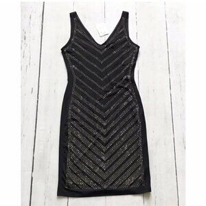 Carmen Marc Valvo Little Black Sparkly Dress